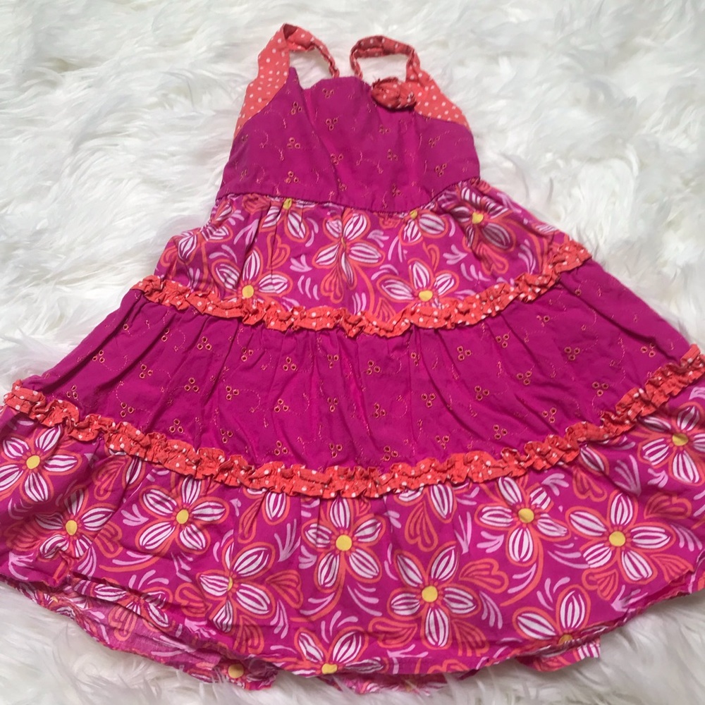 5/$25! Younghearts pink & orange sundress size 4T